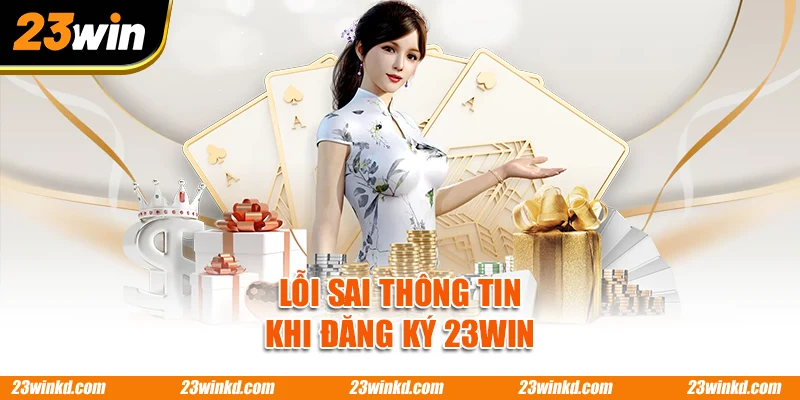 Lỗi sai thông tin khi đăng ký 23WIN